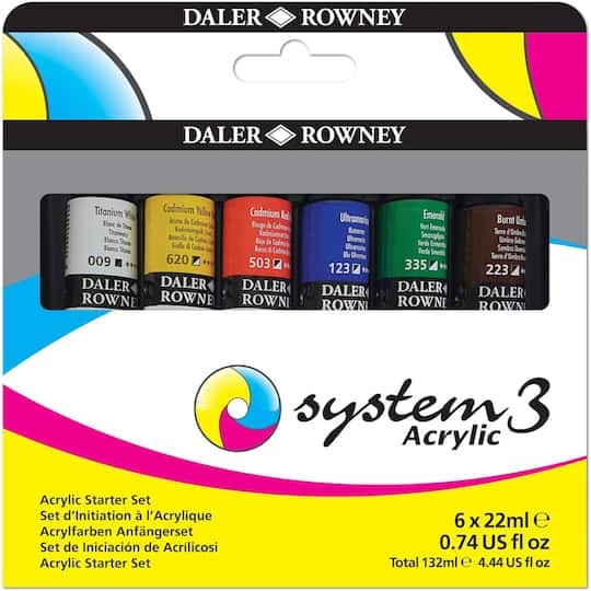 Daler-Rowney; Daler-Rowney® System 3 Original Acrylic Starter Set; Category:Acrylic Paint Sets; Image:1